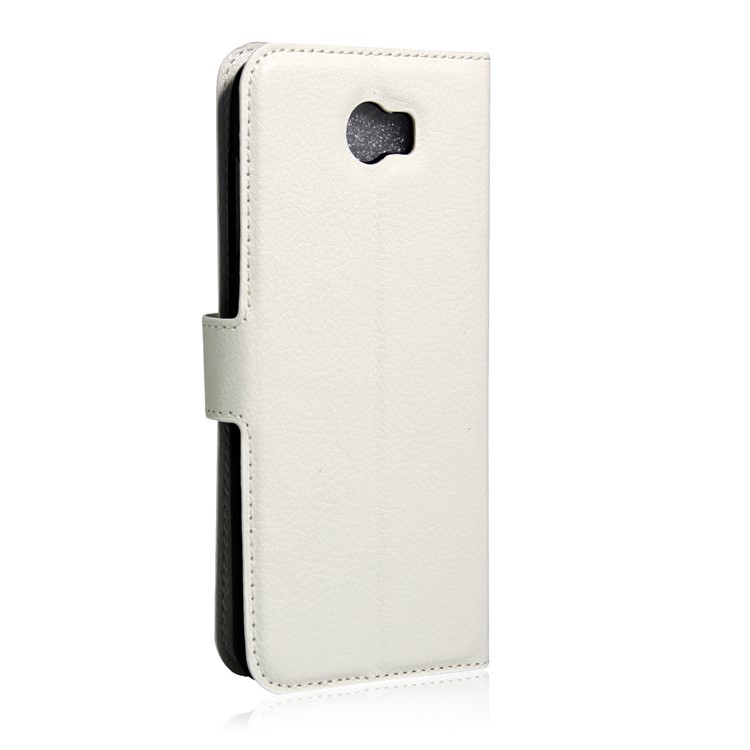 Lychee Skin Wallet Leather Stand Cover for Huawei Y5II / Y5II - White-2