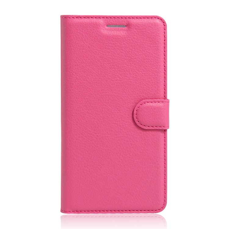 Lychee Skin Magnetic Leather Stand Case for Huawei Y5II / Y5II - Rose-1