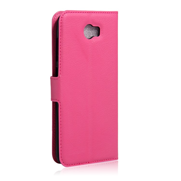 Lychee Skin Magnetic Leather Stand Case for Huawei Y5II / Y5II - Rose-2