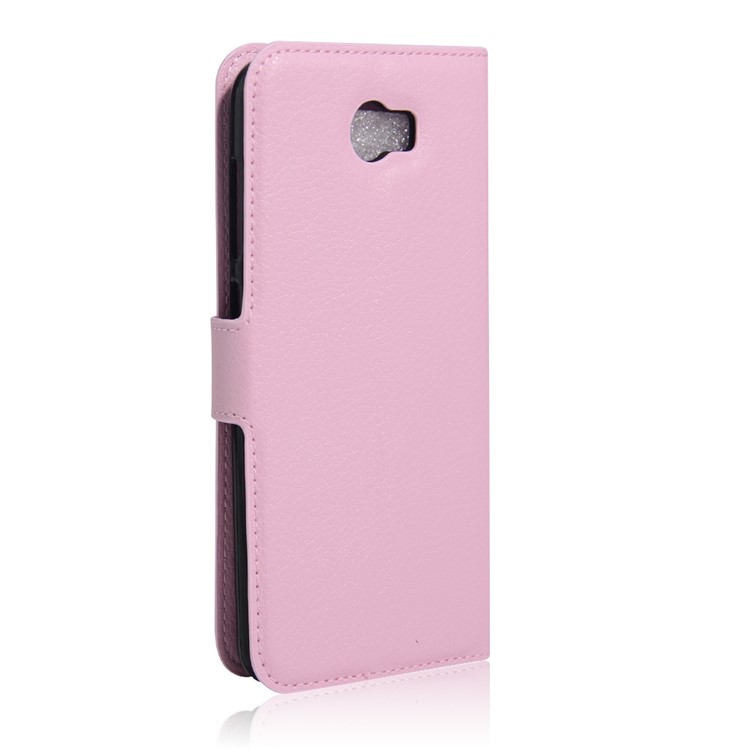 Lychee Skin Magnetic Leather Stand Cover for Huawei Y5II / Y5II - Pink-2