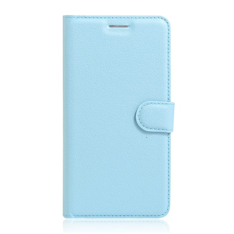 Lychee Skin PU Leather Stand Case for Huawei Y5II / Y5II - Baby Blue-1