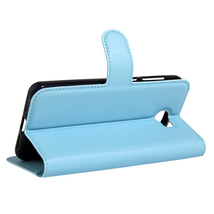 Lychee Skin PU Leather Stand Case for Huawei Y5II / Y5II - Baby Blue-5