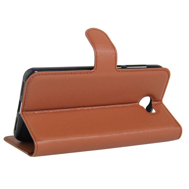Lychee Skin Wallet Leather Stand Case for Huawei Y5II / Y5II - Brown-5