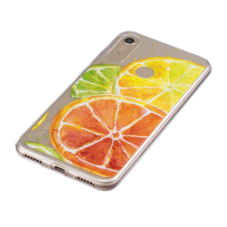 Pattern Printing TPU Case for Huawei Y6 (2019, without Fingerprint Sensor) / Y6 Prime (2019) / Y6 Pro (2019) / Honor 8A / Enjoy 9e - Colorized Lemon-2