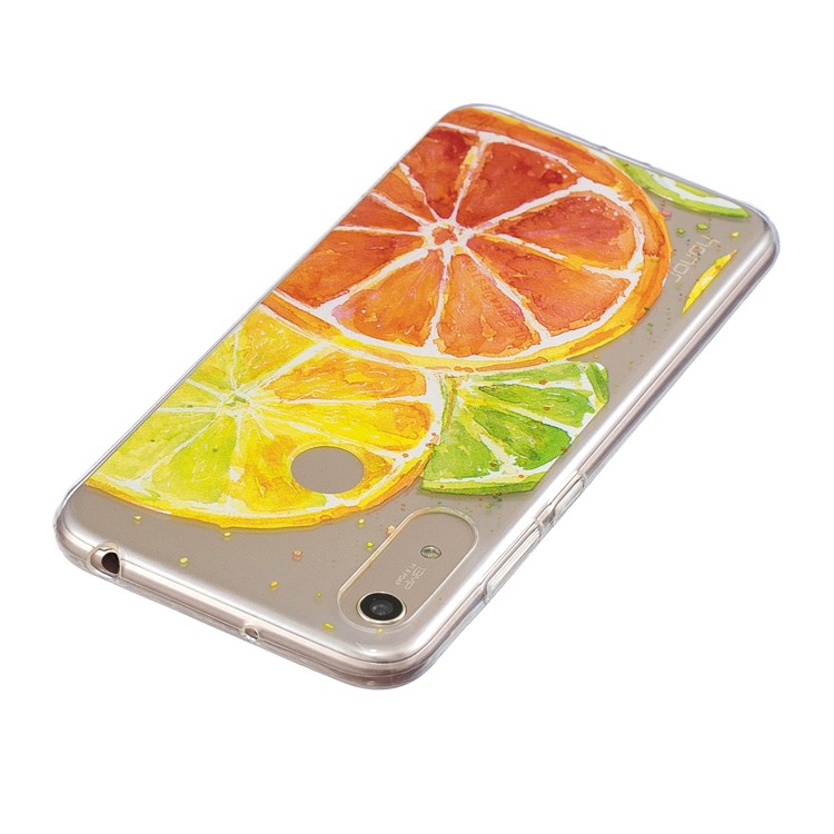 Pattern Printing TPU Case for Huawei Y6 (2019, without Fingerprint Sensor) / Y6 Prime (2019) / Y6 Pro (2019) / Honor 8A / Enjoy 9e - Colorized Lemon-3