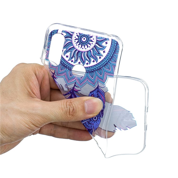 Padrão De Impressão Em TPU Para Huawei Y6 (2019, Com Sensor De Impressão Digital) / Y6 Principal (2019) / Y6 Pro (2019) / Honra 8A / Aproveite 9e - Apanhador De Sonhos-4