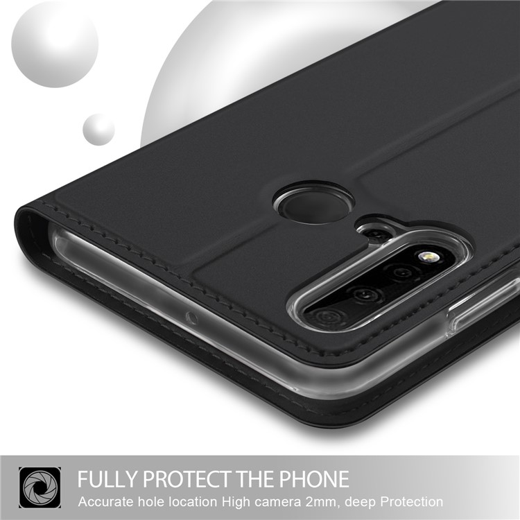 Magnetic Adsorption Leather Flip Stand Case with Card Holder for Huawei nova 5i / P20 lite (2019) - Black-3