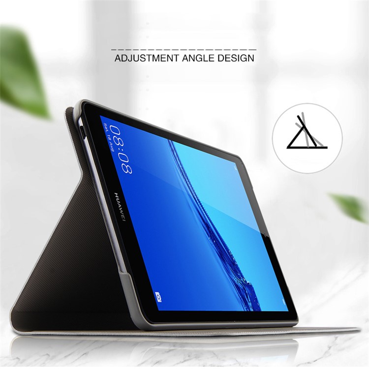 Ultra-thin Deer Pattern PU Leather + PC Tablet Protective Cover for Huawei MediaPad M6 10.8-inch - Grey-3