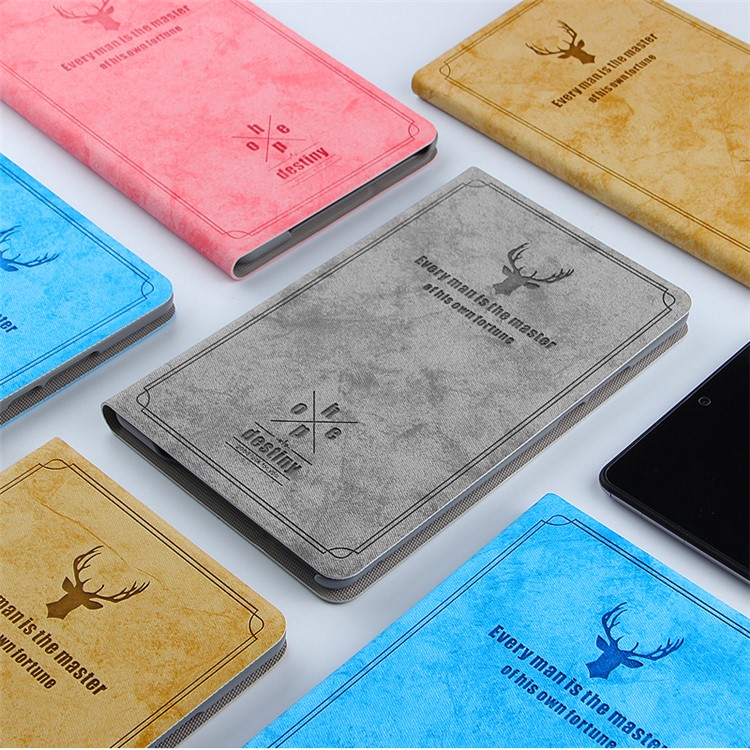 Ultra-thin Deer Pattern PU Leather + PC Tablet Protective Cover for Huawei MediaPad M6 10.8-inch - Grey-8