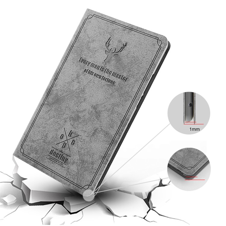 Deer Pattern Ultra-thin PU Leather + PC Tablet Shell for Huawei MediaPad M5 Lite 8 - Grey-5