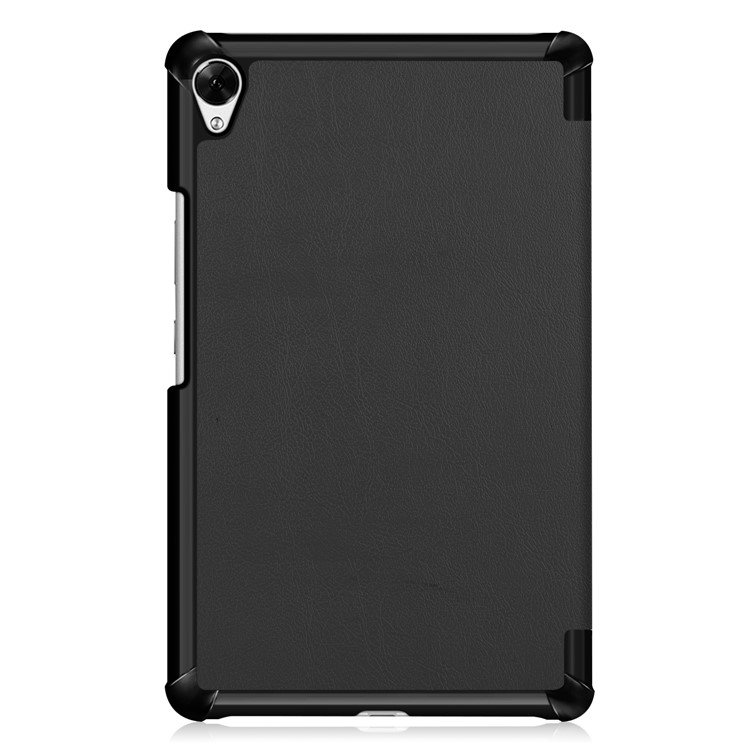 Caja De La Tableta Del Soporte Del Cuero De La PU Del Triple Para Huawei Mediapad M6 8.4-inch - Negro-4