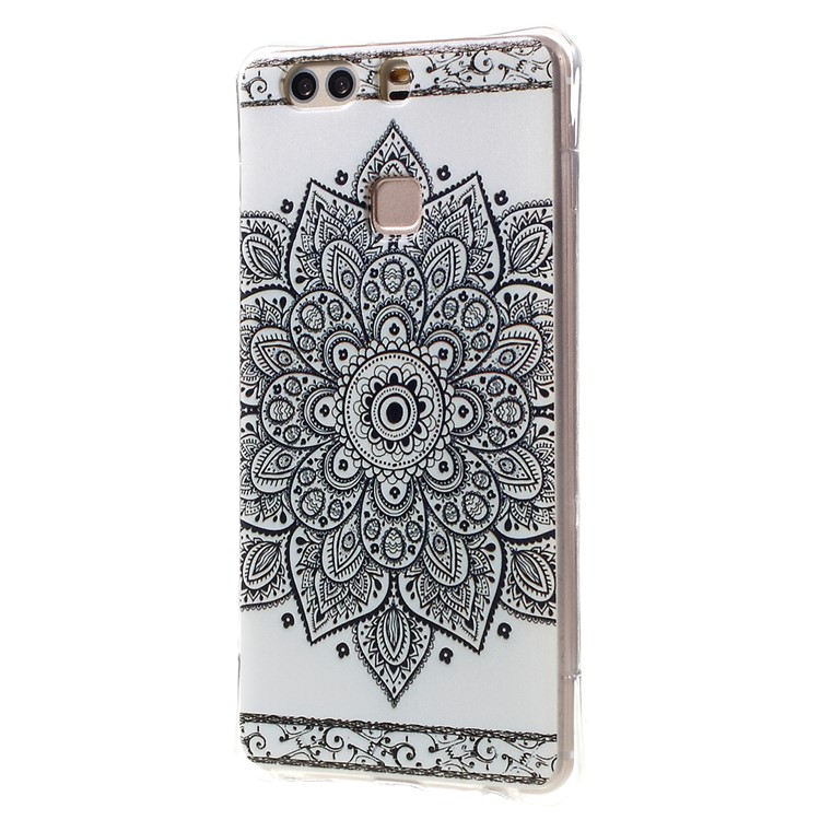 Air Cushion TPU Drop Protection Cover for Huawei P9 Plus - Mandala Flower-3
