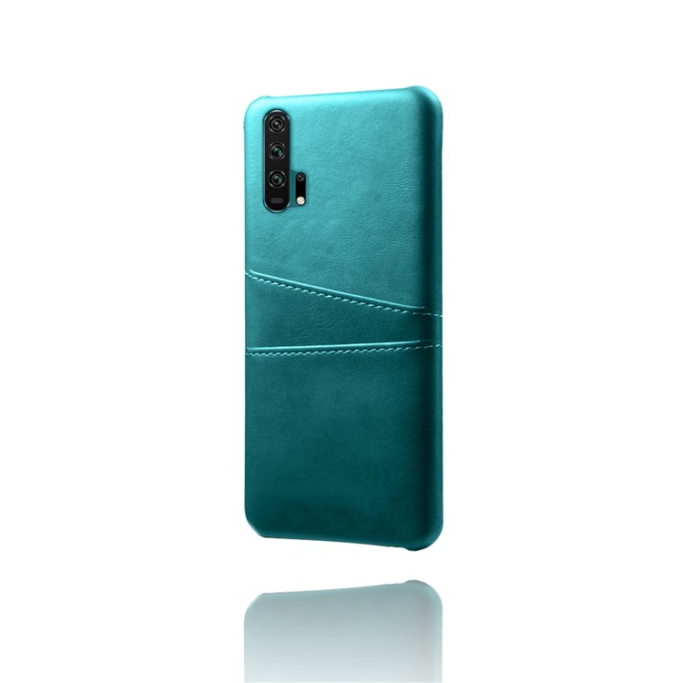 Double Card Slots PU Leather Coated PC Case for Huawei Honor 20 Pro - Baby Blue-3