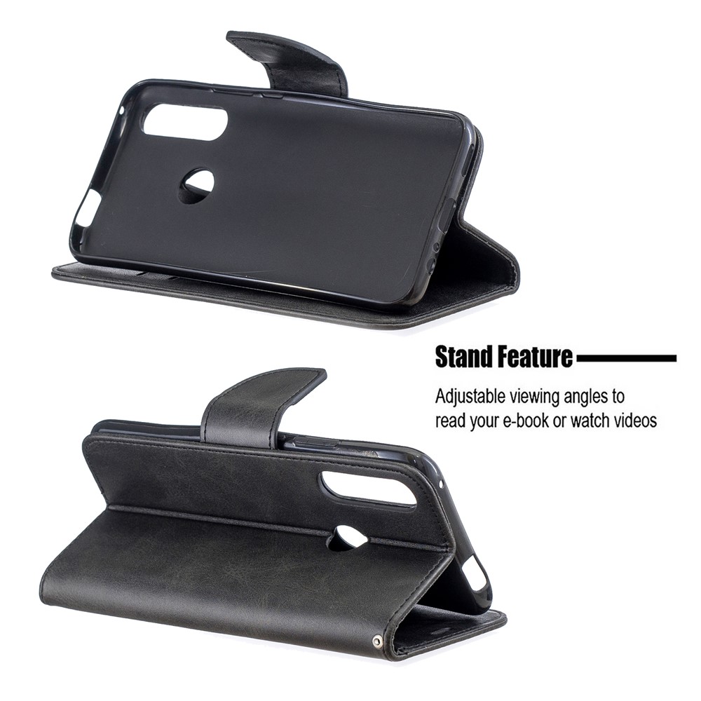 PU Leather Wallet Stand Phone Cover for Huawei Honor 9X (Global)/ P Smart Z / Y9 Prime 2019 / Enjoy 10 Plus - Black-5