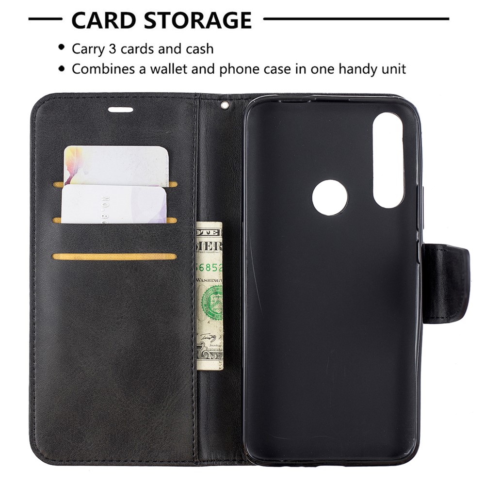 PU Leather Wallet Stand Phone Cover for Huawei Honor 9X (Global)/ P Smart Z / Y9 Prime 2019 / Enjoy 10 Plus - Black-6