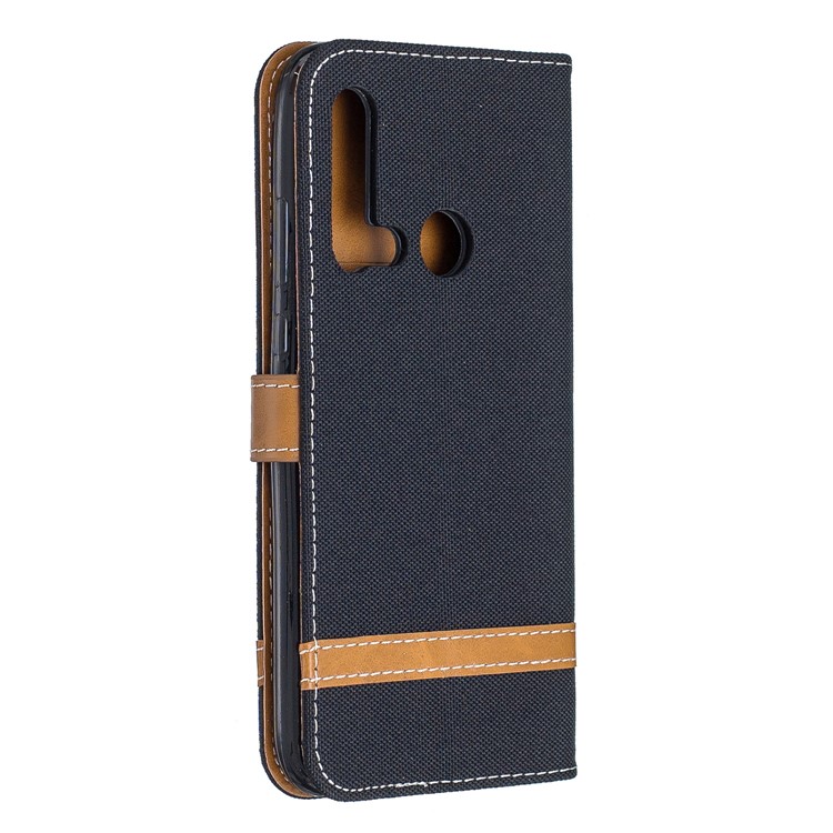 Assorted Color Jeans Cloth Wallet Leather Case for Huawei P20 lite (2019)/nova 5i - Black-3