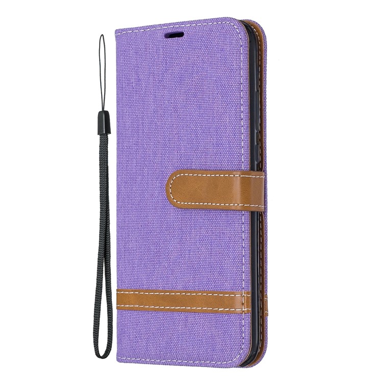 Assorted Color Jeans Cloth Wallet Leather Case for Huawei P20 lite (2019)/nova 5i - Purple-2