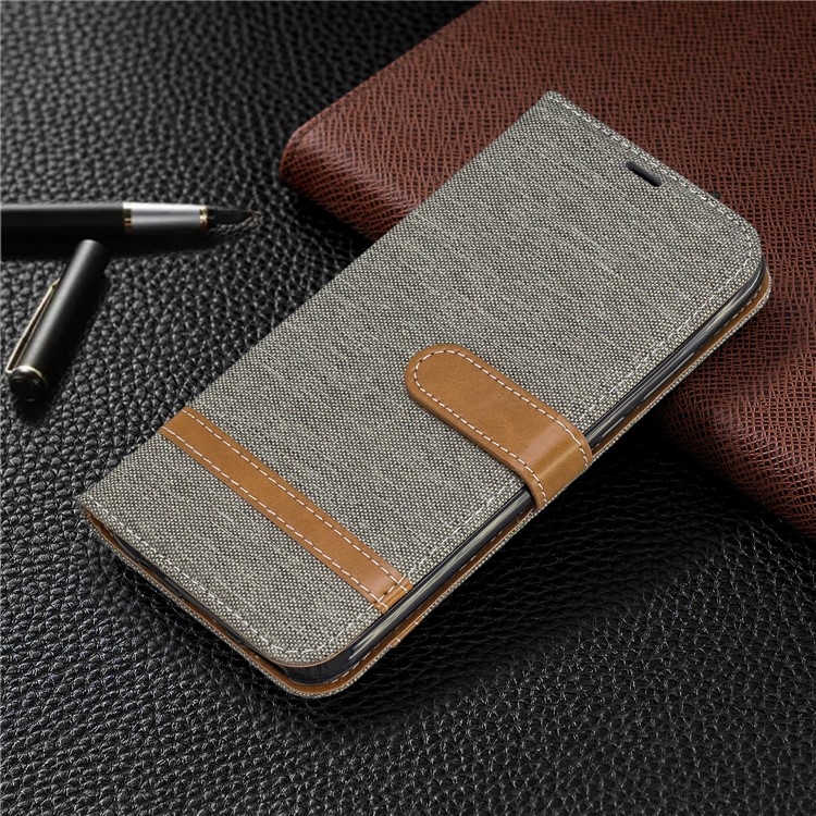 Assorted Color Jeans Cloth Wallet Leather Case for Huawei P20 lite (2019)/nova 5i - Grey-7
