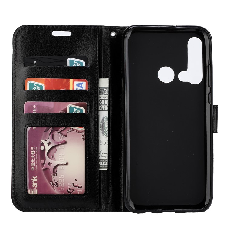 Crazy Horse Texture Wallet Leather Protection Case for Huawei P20 lite (2019) / Nova 5i - Black-4