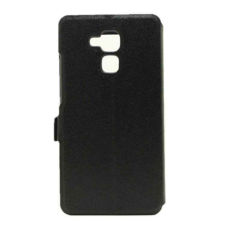 Silk Grain View Window Leather Stand Case for Huawei Honor 5c / GT3 - Black-3