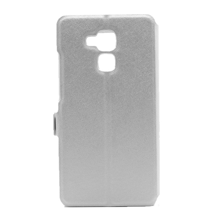 Silk Grain View Window Leather Phone Case for Huawei Honor 5c / GT3 - White-3
