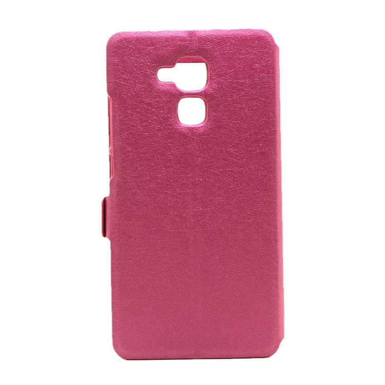 Silk Grain View Window Leather Cover for Huawei Honor 5c / GT3 - Rose-3