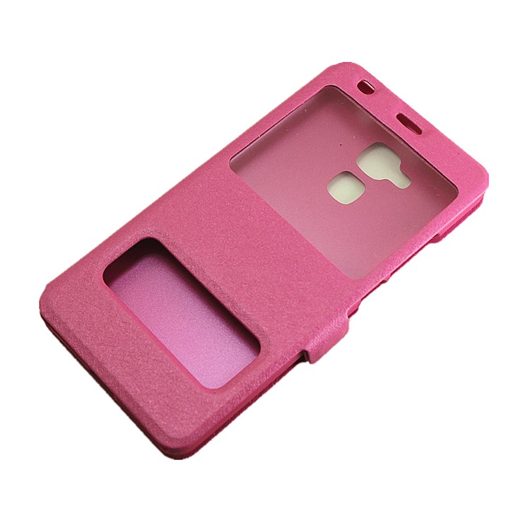 Silk Grain View Window Leather Cover for Huawei Honor 5c / GT3 - Rose-6