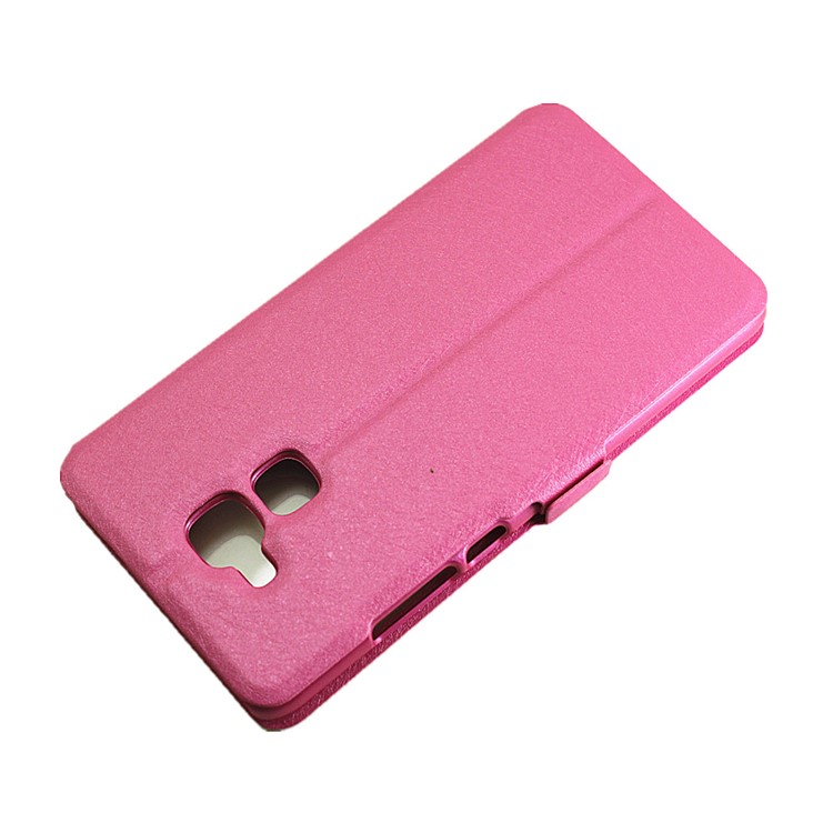 Silk Grain View Window Leather Cover for Huawei Honor 5c / GT3 - Rose-7