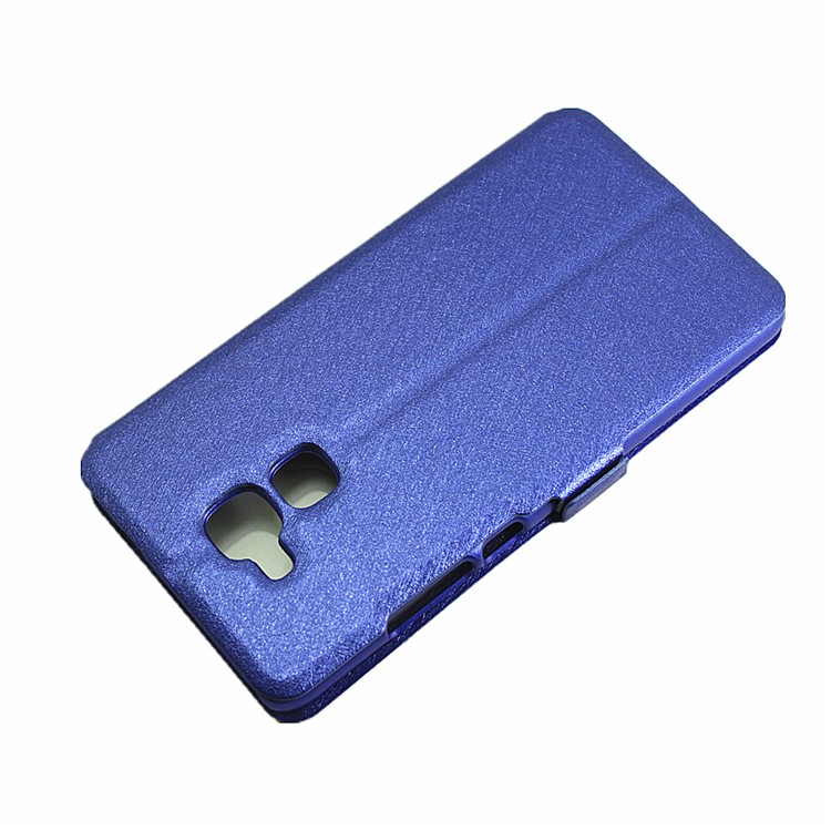 Silk Grain View Window Leather Protective Case for Huawei Honor 5c / GT3 - Blue-8