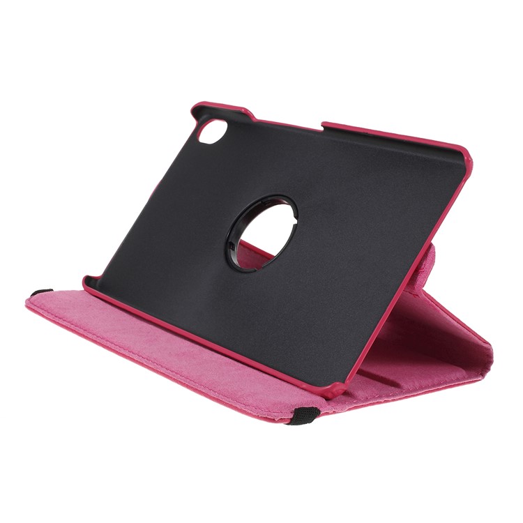 Litchi Texture 360 degrés Stand Stand En Cuir Tablette Shell Shell Pour Huawei Mediapad M6 8,4 Pouces - Rose-2