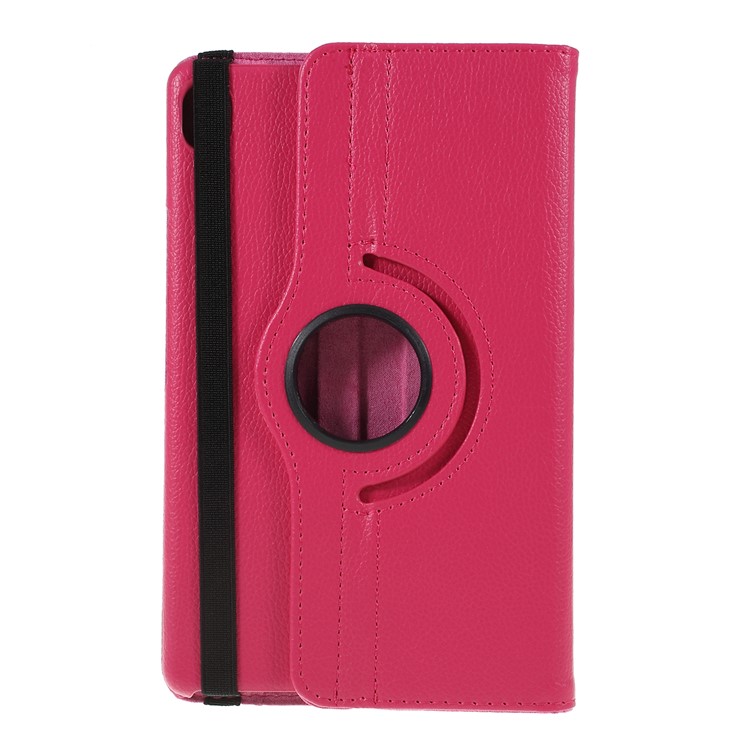 Litchi Texture 360 degrés Stand Stand En Cuir Tablette Shell Shell Pour Huawei Mediapad M6 8,4 Pouces - Rose-6