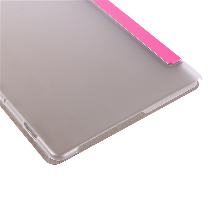 Silk Skin Tri-fold Stand Leather Shell Case for Huawei MediaPad M6 10.8-inch - Rose-10