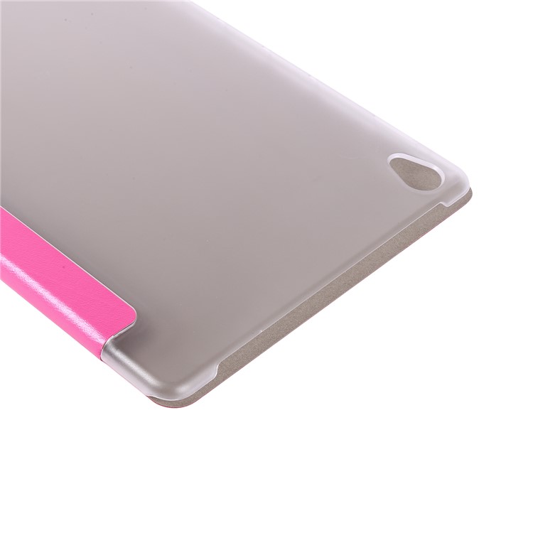 Silk Skin Tri-fold Stand Leather Shell Case for Huawei MediaPad M6 10.8-inch - Rose-11