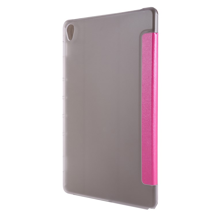 Silk Skin Tri-fold Stand Leather Shell Case for Huawei MediaPad M6 10.8-inch - Rose-3