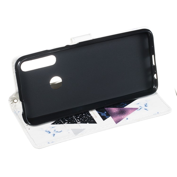 Pattern Printing Leather Wallet Stand Phone Cover for Huawei P Smart Z - Triangle-7