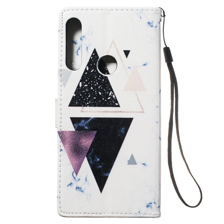 Pattern Printing Leather Wallet Stand Phone Cover for Huawei P Smart Z - Triangle-9