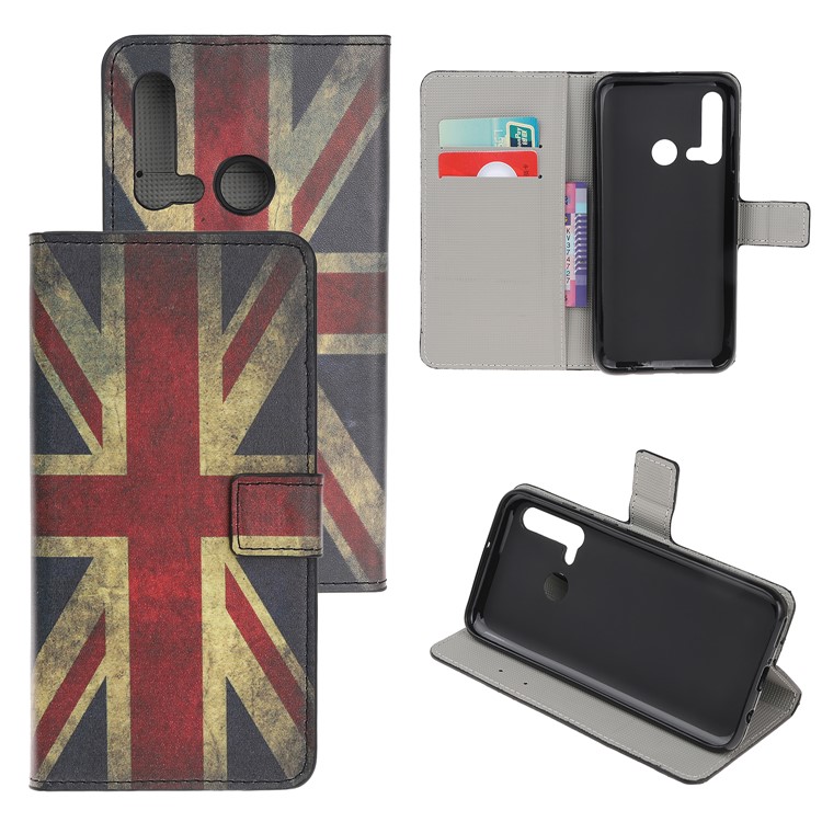 Pattern Printing Leather Wallet Case for Huawei P20 lite (2019) / nova 5i - Retro UK Flag-1