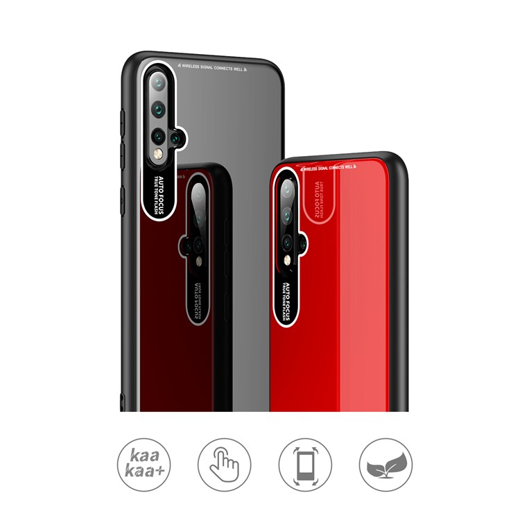 TPU Rand Acryl Zurück Handygehäuse Für Huawei Nova 5 - Schwarz-3