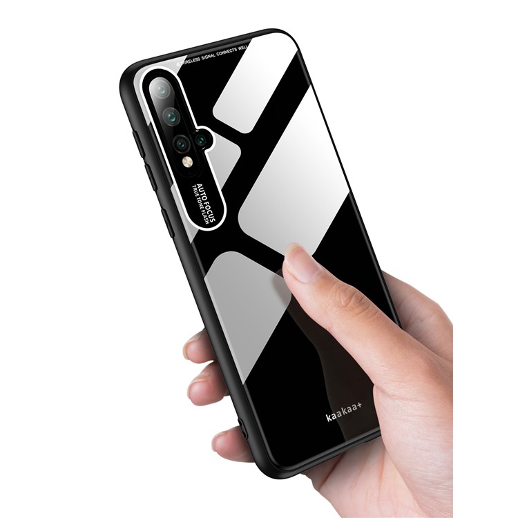 TPU Rand Acryl Zurück Handygehäuse Für Huawei Nova 5 - Schwarz-6