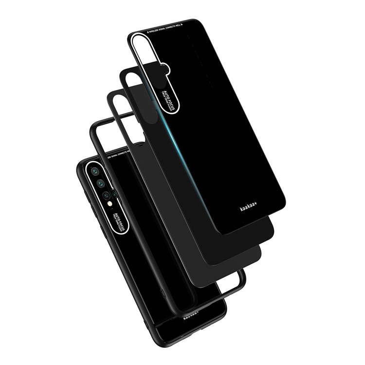 TPU Rand Acryl Zurück Handygehäuse Für Huawei Nova 5 - Schwarz-8