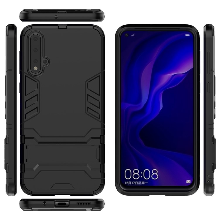 Cool Guard Kickstand PC+TPU Cell Shell for Huawei nova 5 / nova 5 Pro - Black-7