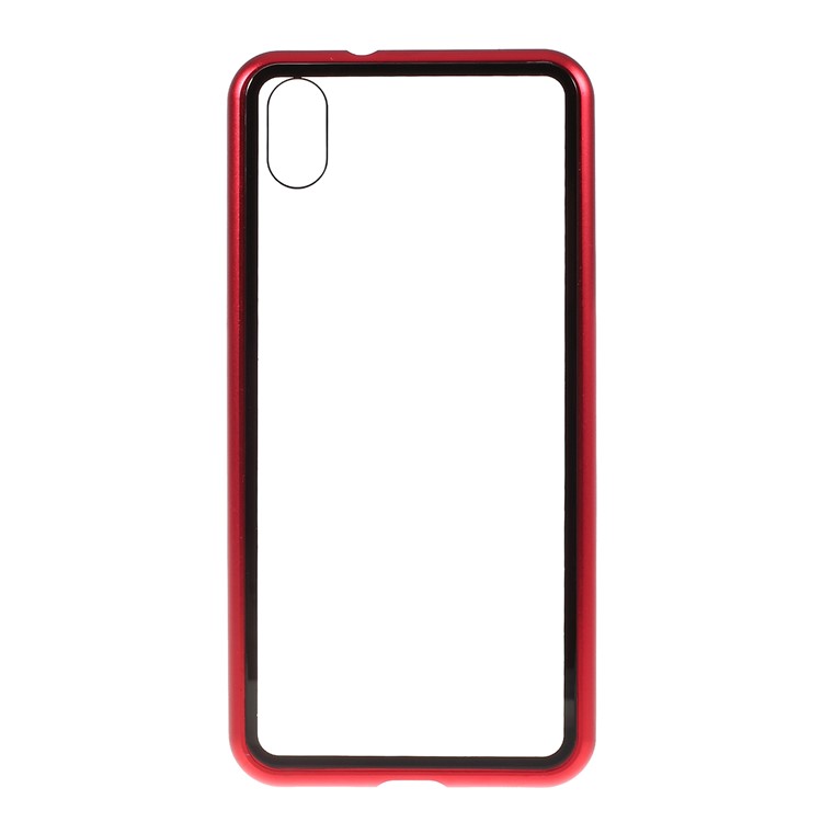 Detachable Magnetic Attraction Metal Frame + Tempered Glass Shell Protective Phone Case for Huawei nova 5 / nova 5 Pro - Red-10