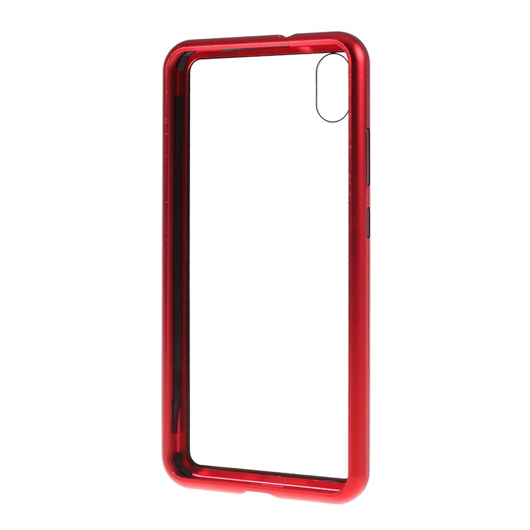 Detachable Magnetic Attraction Metal Frame + Tempered Glass Shell Protective Phone Case for Huawei nova 5 / nova 5 Pro - Red-12