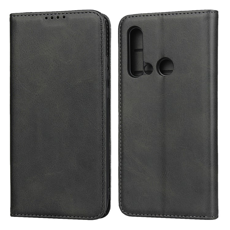 Auto-absorbed Leather Wallet Stand Shell Cover for Huawei nova 5i / P20 lite (2019) - Black-1