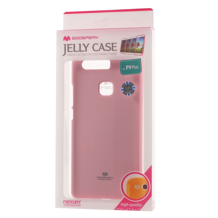 MERCURY GOOSPERY for Huawei P9 Plus Glitter Powder TPU Gel Case - Pink-8
