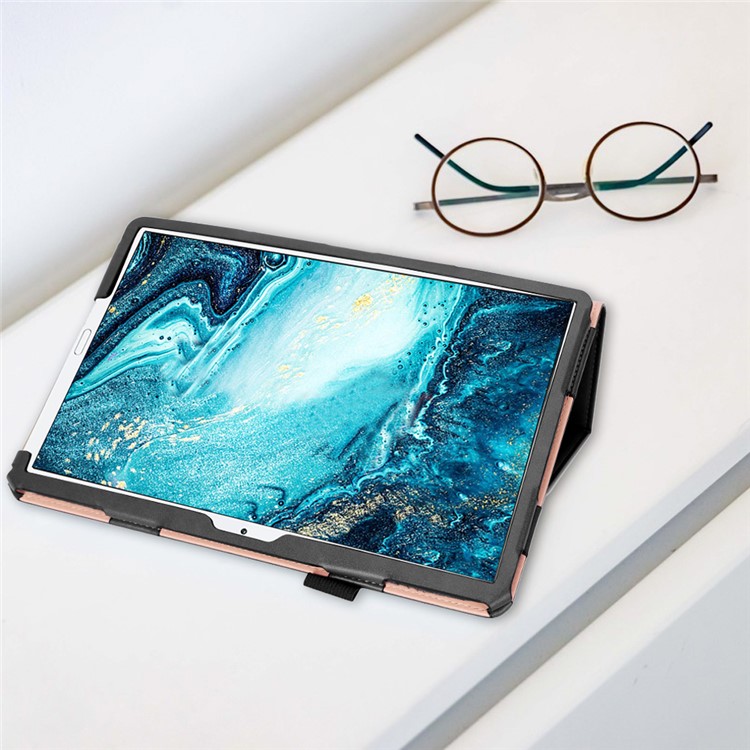 Card Slots PU Leather Stand Tablet Case with Elastic Hand Strap for Huawei MediaPad M6 10.8-inch - Black-16