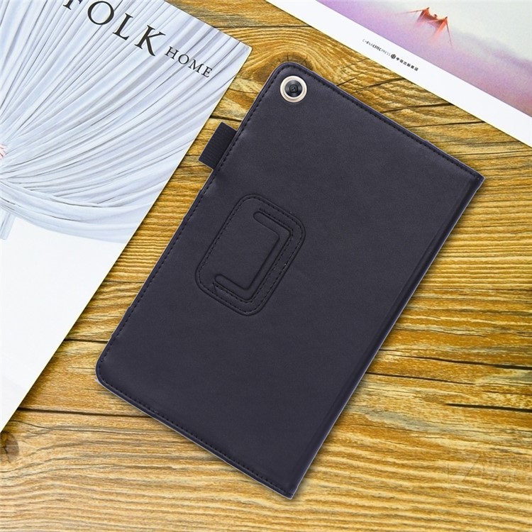 Card Slots Stand PU Leather Tablet Case with Elastic Hand Strap for Huawei MediaPad M5 Lite 8/Honor Pad 5 8 - Black-12