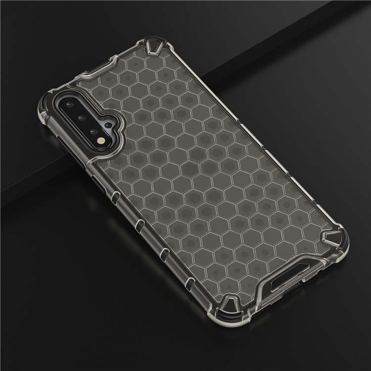 Honeycomb Pattern Shock-proof TPU + PC + Silicone Hybrid Phone Shell for Huawei Nova 5/Nova 5 Pro - Black-4