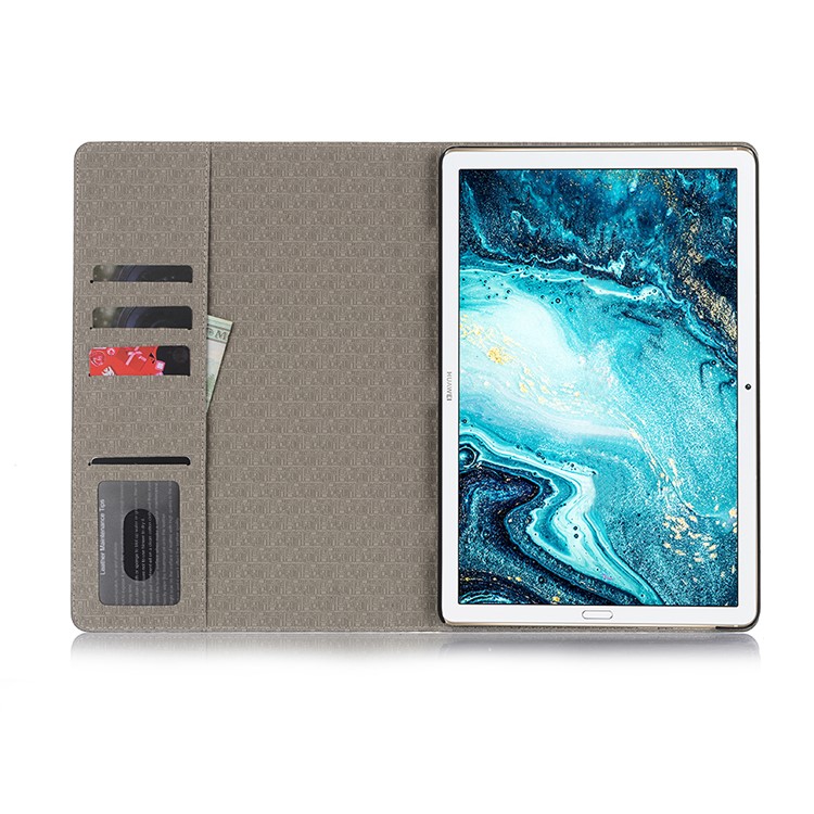 Map Printing Wallet Stand Leather Tablet Casing for Huawei MediaPad M6 10.8-inch - Grey-3