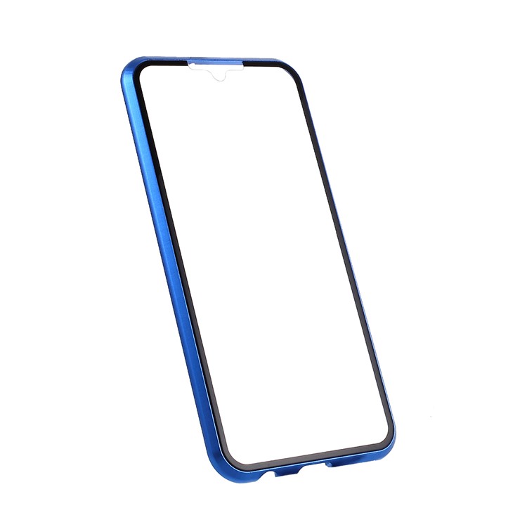 Magnetic Metal Frame + Tempered Glass Back Phone Hard Case for Huawei P Smart+ 2019/Enjoy 9s - Blue-12